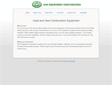 Tablet Screenshot of oacequipment.com